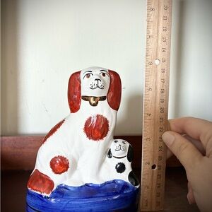 Adorable English Staffordshire Spaniel Fox Hunt Hound Mantle Dog ~6x5”